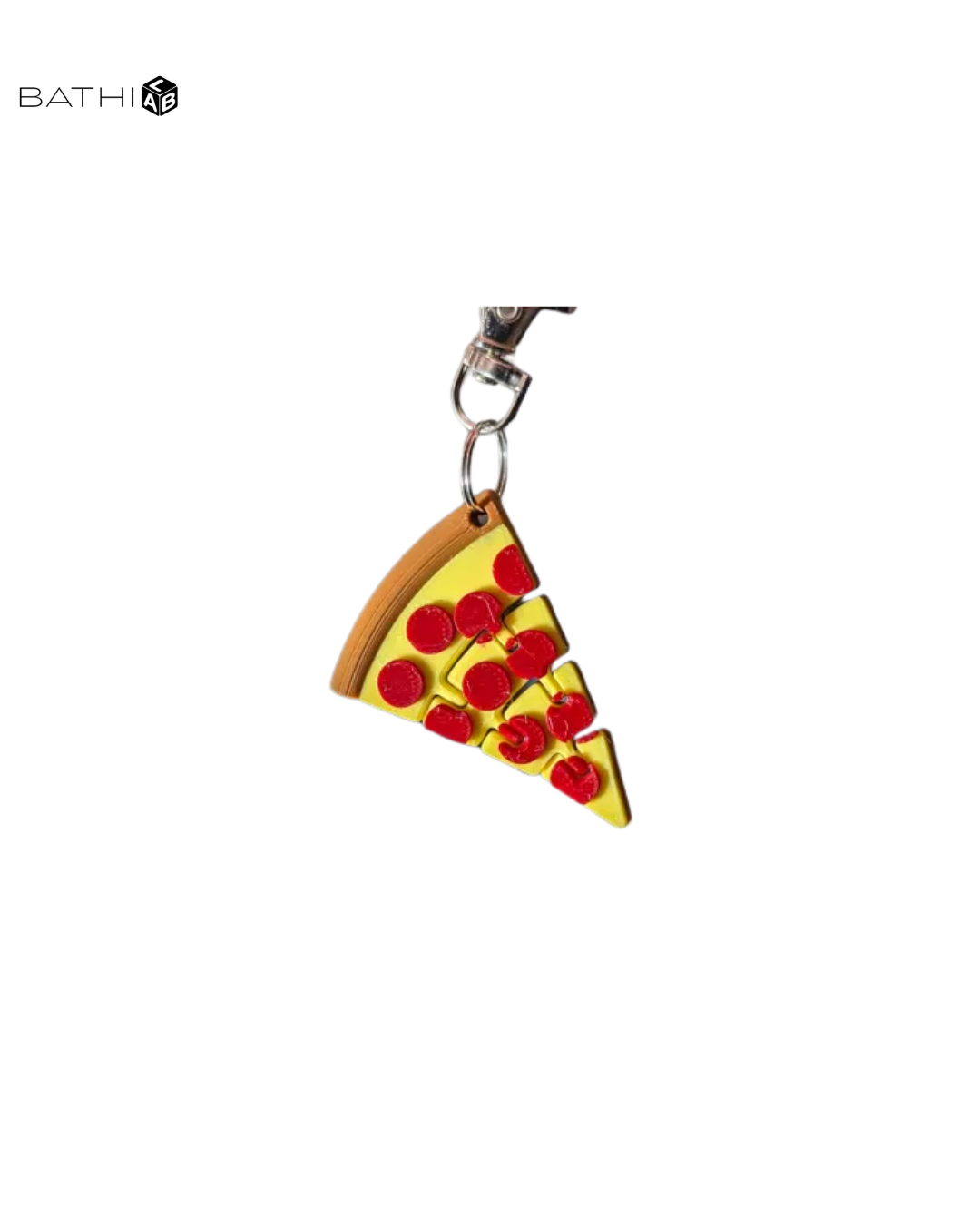 Chaveiro pedaço de pizza