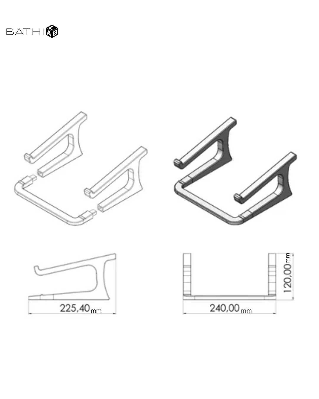 Suporte Minimalista para Notebook
