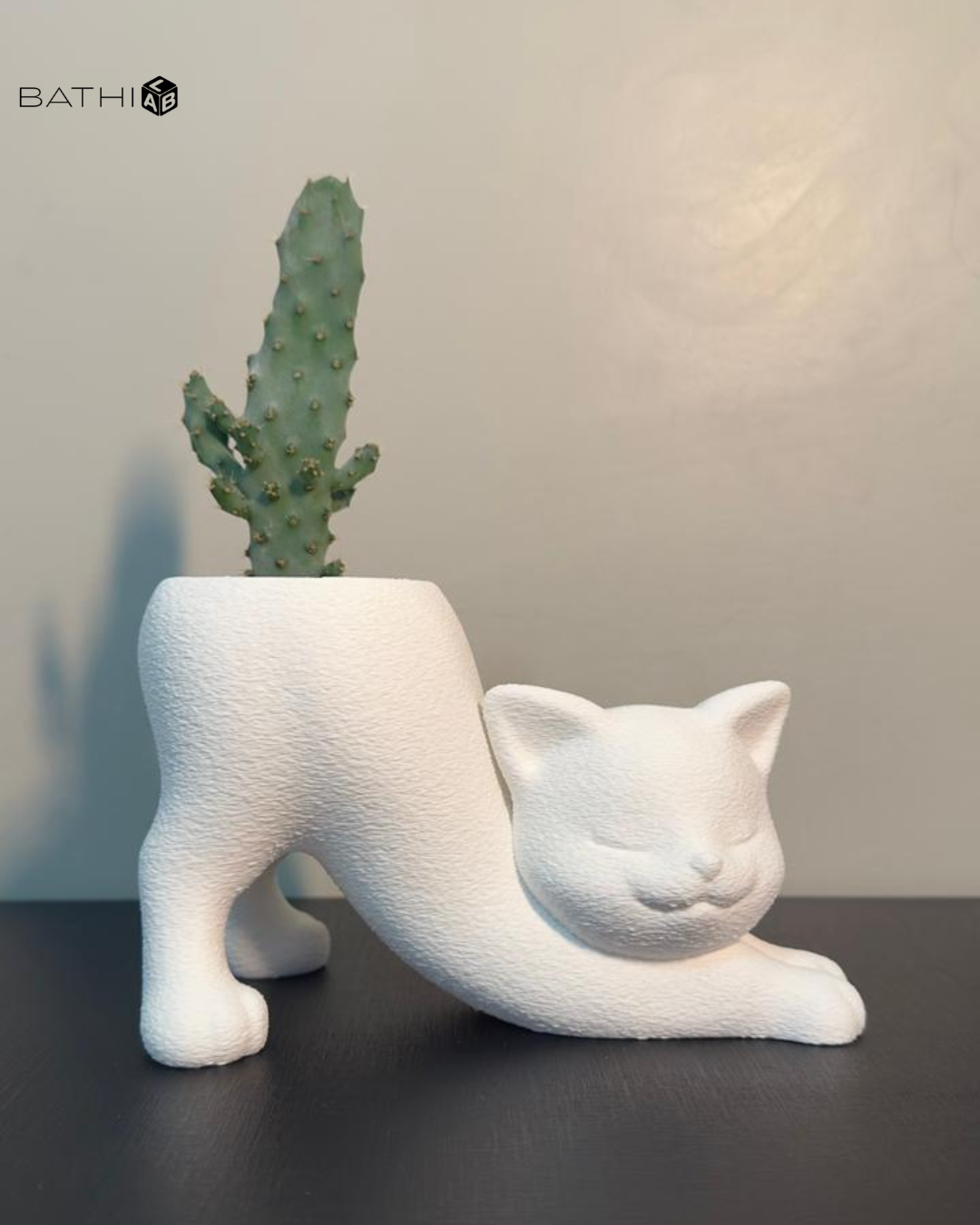 Vaso de Flores Gatinho Texturizado